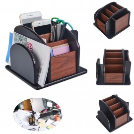 Wooden Remote Control Holder and Organizer for Stylish Storage with Logo