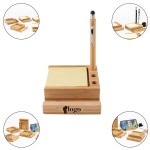 Custom Imprinted Bamboo Multifunctional Desk Holder