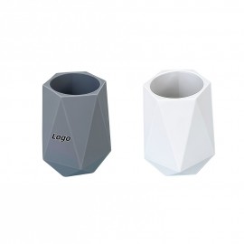 Custom Imprinted Clear Acrylic Brush and Pen Organizer for Desk or Vanity