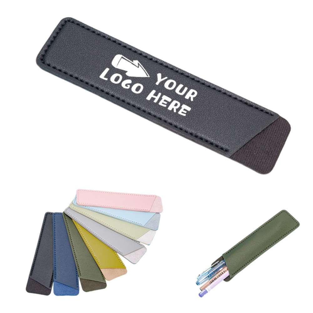 Logo Branded PU Leather Pen Case