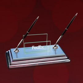 Sommerville Cardholder/Penset - Double Silver Pen Logo Branded