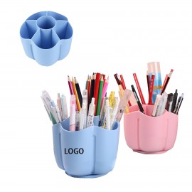 Custom Printed Rotating Desk Organizer with 6 Compartments