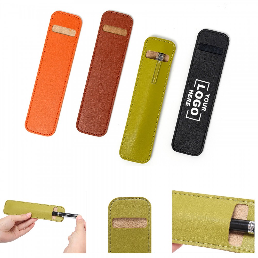 PU Leather Pen Case. Custom Printed