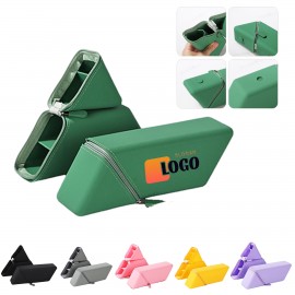 Custom Imprinted Cute Silicone Pencil Case with Zipper Closure