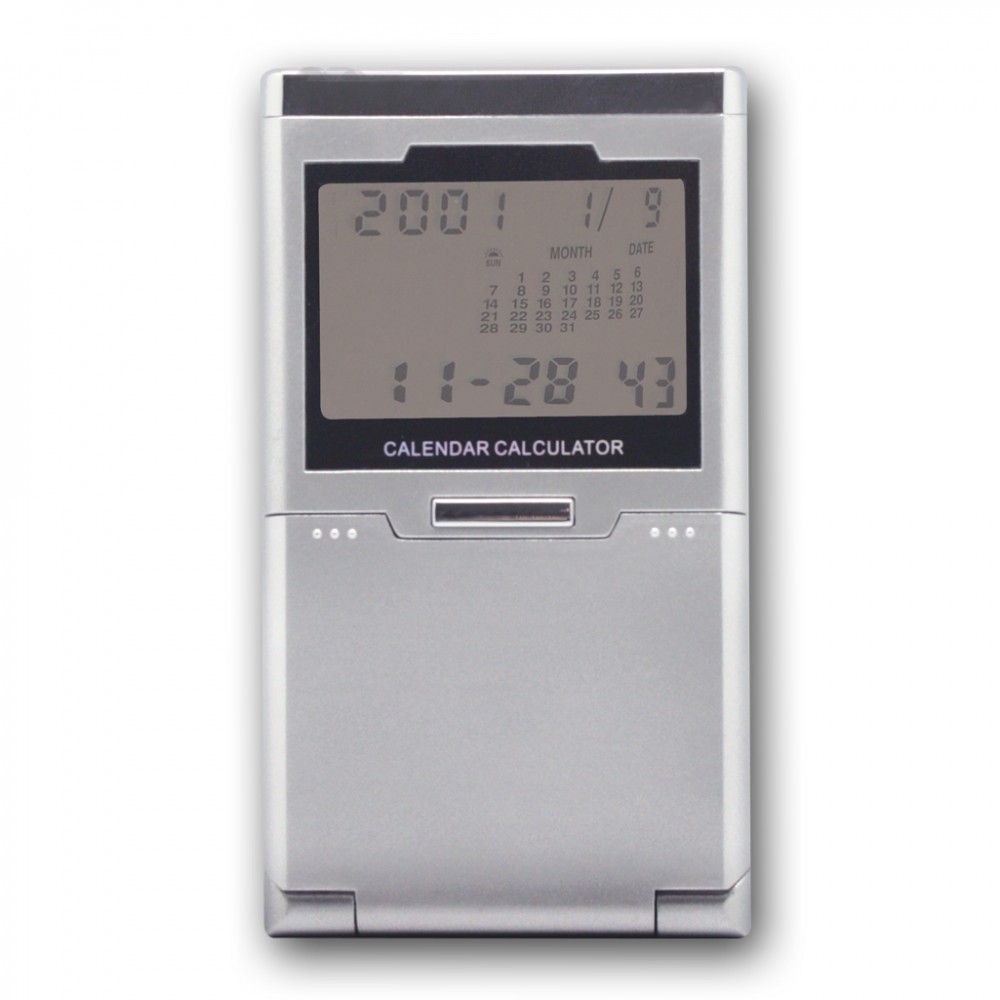 Custom Imprinted Clock and Calculator w/ Pen Holder Custom Imprinted Clock and Calculator w/ Pen Holder