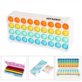 Custom Imprinted Silicone Pencil Box For Stationery Storage