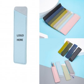 Logo Branded Pu Leather Pen Sleeve Case