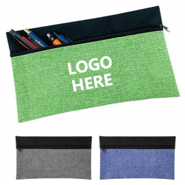 Zippered Polyester Pencil Case Custom Imprinted