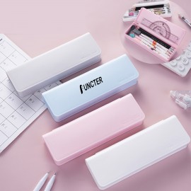 Hard Pencil Case with Snap-Tight Lid Logo Branded