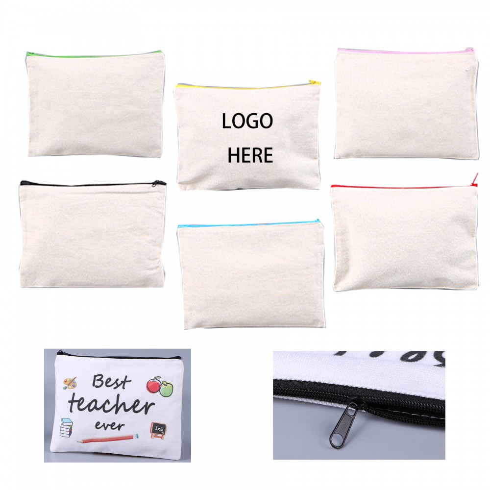 Custom Printed Single Layer Canvas Pencil Case