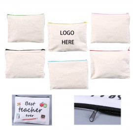 Custom Printed Single Layer Canvas Pencil Case