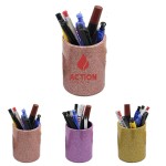 PU Glitter Pen Holder Pencil Cup Custom Imprinted