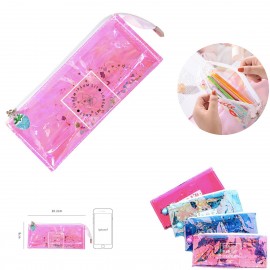 Logo Branded Transparent Glitter Sequin Pencil Holder  Logo Branded Transparent Glitter Sequin Pencil Holder