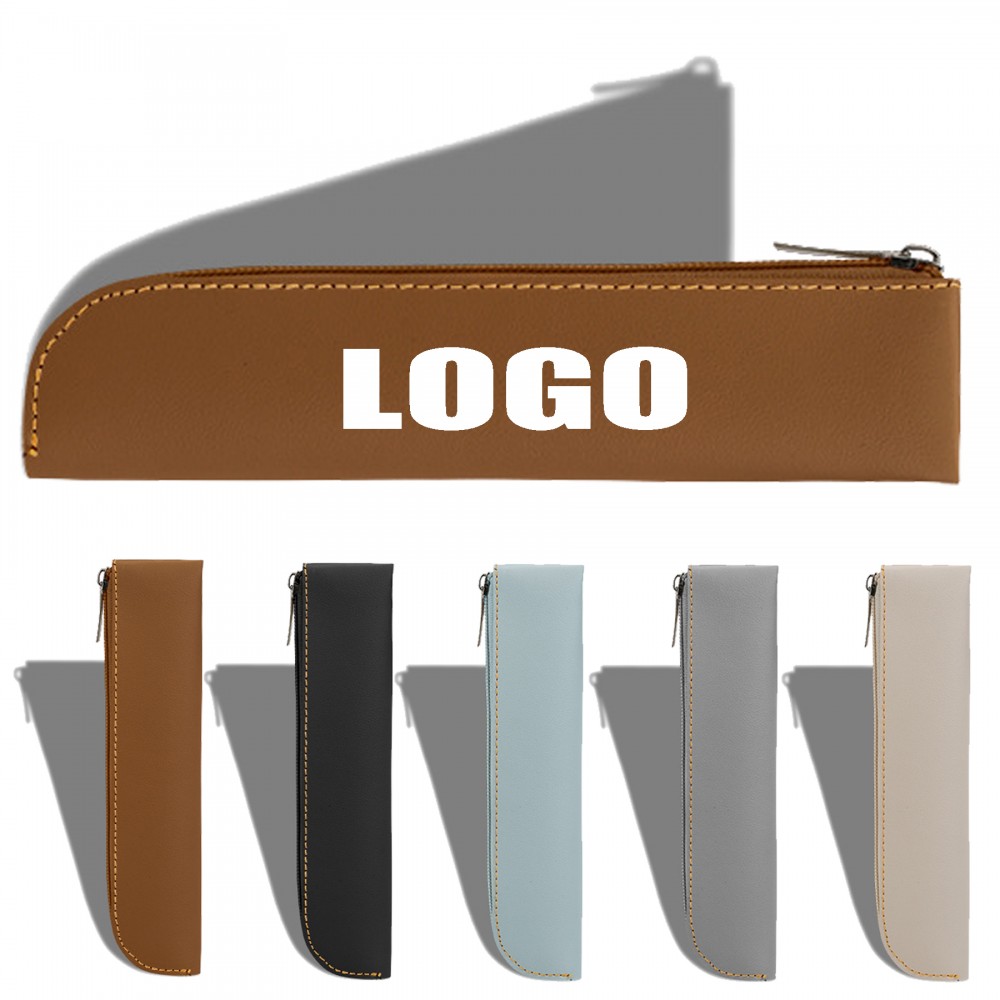 Portable High-Quality Leather Pencil Case Custom Imprinted