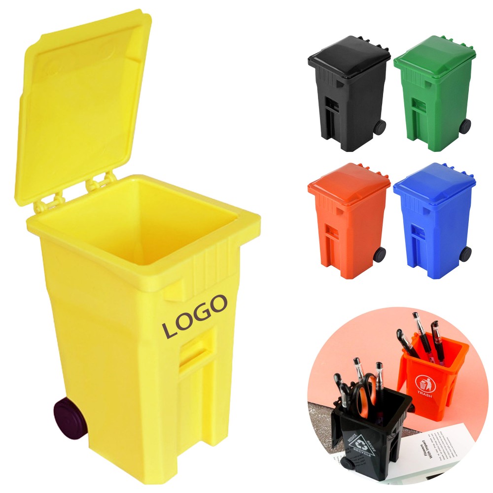 Mini Garbage Trash Bin Pen Holder Logo Branded