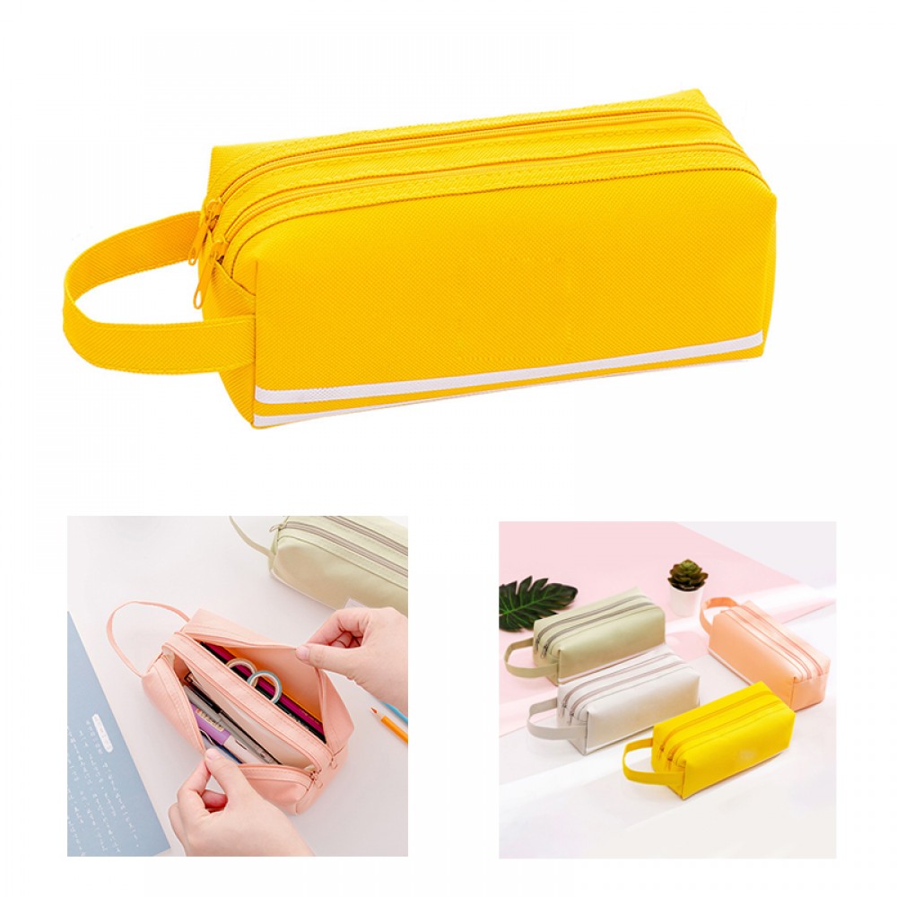 Large Capacity Creative Handle Double-Layer Pencil Case Student Pencil Bag Custom Printed Large Capacity Creative Handle Double-Layer Pencil Case Student Pencil Bag Custom Printed