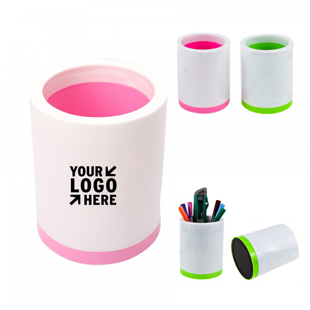Custom Printed Plastic Desktop Pen Holder