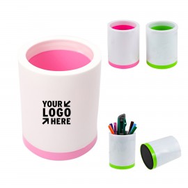 Custom Printed Plastic Desktop Pen Holder