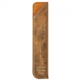Logo Branded Rustic Gold/Tan Leatherette Pen Sleeve
