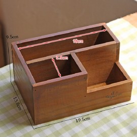 Wooden Flower Pot & Pen Holder Custom Printed