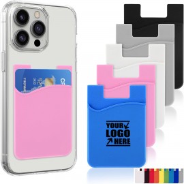 Single Layer Silicone Card Holder with Logo  Single Layer Silicone Card Holder with Logo