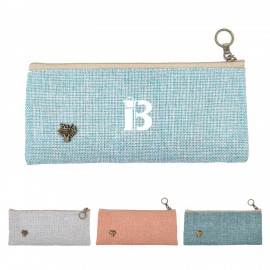 Classic Design Linen Pencil Case Custom Printed