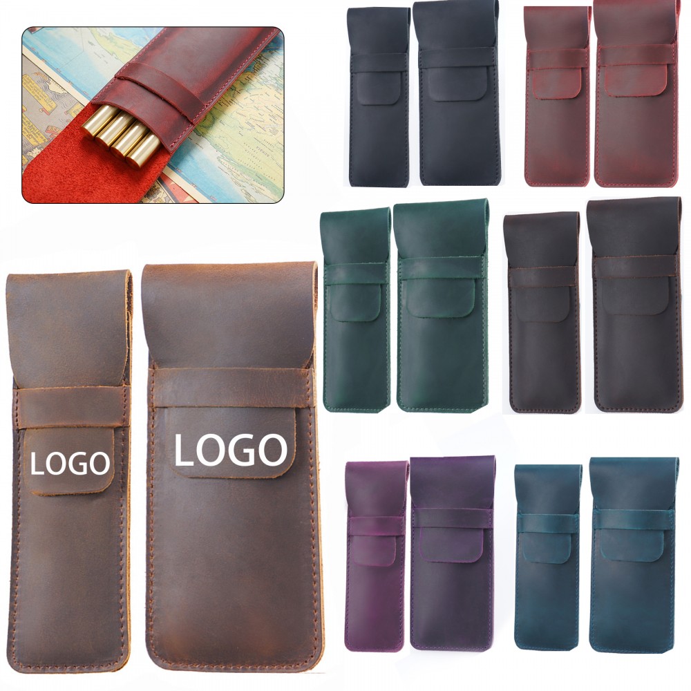 Cowhide Pencil Case Custom Imprinted