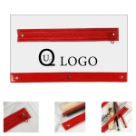 Custom Printed Transparent 3-Ring Pencil Pouch Case