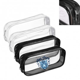 Clear PVC Pencil Pouch Big Capacity Makeup bag Custom Printed