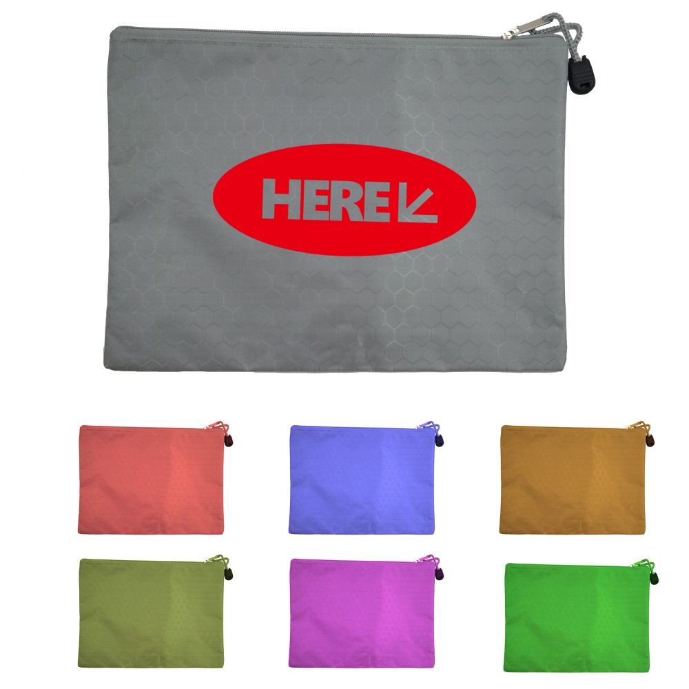 Custom Printed A4 Football Pattern Zippered Document Pouch