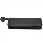 Black Leatherette Pen Case w/ Zipper Logo Branded