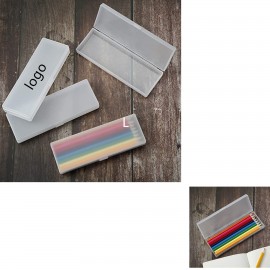 Logo Branded Plastic Pencil Stationery Case