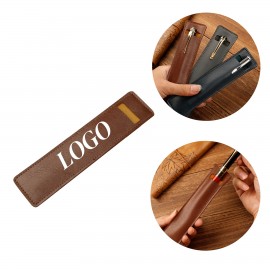 Logo Branded Vintage PU Pen Case