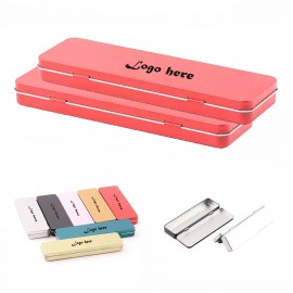 Tinplate Pencil Case Metal Flip-top Container Custom Imprinted