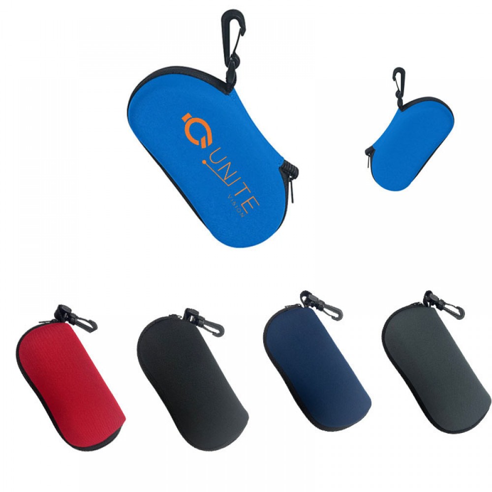 Neoprene Sunglass Case with Clip Custom Printed