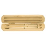 Custom Printed Rosewood Wooden 2 Pen Case (6 3/4"x2 1/8")