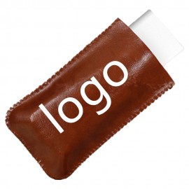 Leather Power Bank Holder Logo Branded  Leather Power Bank Holder Logo Branded