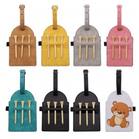 PU Leather Golf Tee Holder Storage Bag with Logo