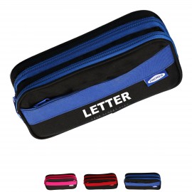 Custom Imprinted Large Capacity Double Layer Pencil Case