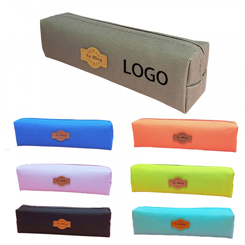 Minimalist Oxford Fabric Pencil Case Logo Branded