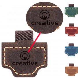 Custom Printed Leather Bookmark W/ Pen Holder