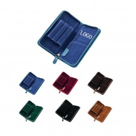 Premium Leather Zipper Pencil Case Logo Branded