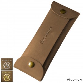 Custom Printed Leather Snap Pencil Case. Low MOQ Fast Ship Add Logo Deboss Name Or Initials