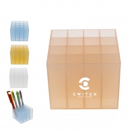 Logo Branded Multiple Grid Pen Holder (Economy Shipping)