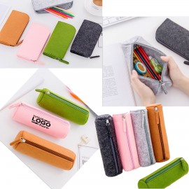 Custom Printed Pure Color Simple Felt Environmental Pen Case