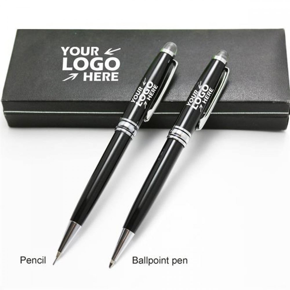 Business Pen and Pencil Set in Gift Box Custom Engraved Business Pen and Pencil Set in Gift Box Custom Engraved