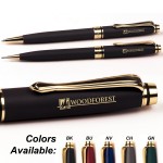 Impella Metal Twist Action Ballpoint Pen & Mechanical Pencil Set Custom Imprinted