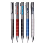 Checkered Metal Twist Action Pencil Logo Branded