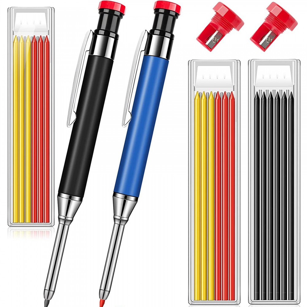 7 Refills Solid Carpenter Pencil Set Logo Branded