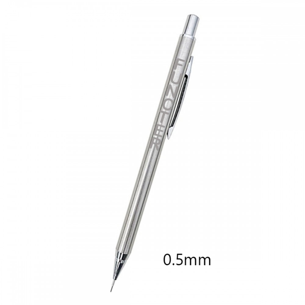 Stainless Steel Shinny Surface Mechanical Pencil 0.5 mm Pencil Lead Custom Imprinted
